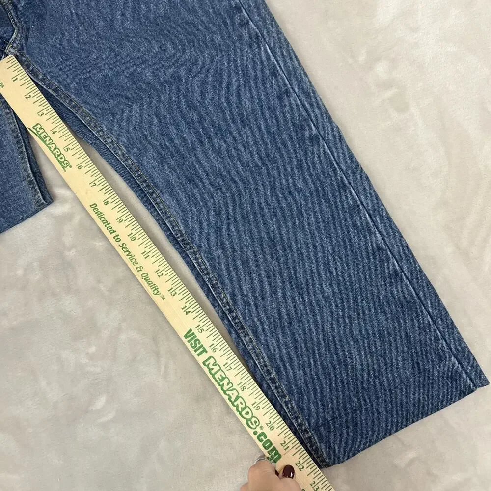 Levis 505 Jeans Mens 30 Straight Leg Rework Altered Hem Upcycling Project READ‎